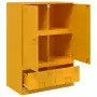 Credenza Giallo Senape 67x39x95 cm in Acciaio