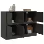 Credenza Nera 99x39x73 cm in Acciaio