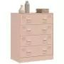 Credenza Rosa 67x39x83 cm in Acciaio