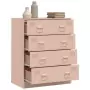 Credenza Rosa 67x39x83 cm in Acciaio