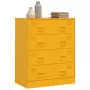 Credenza Giallo Senape 67x39x83 cm in Acciaio