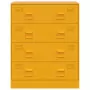 Credenza Giallo Senape 67x39x83 cm in Acciaio