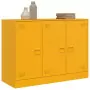 Credenza Giallo Senape 99x39x73 cm in Acciaio