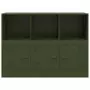 Credenza Verde Oliva 99x39x73 cm in Acciaio