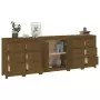 Credenza Miele 230x35x80 cm in Legno Massello di Pino