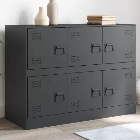 Credenza Antracite 99x39x73 cm in Acciaio