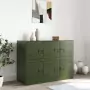 Credenza Verde Oliva 99x39x73 cm in Acciaio