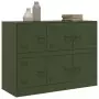 Credenza Verde Oliva 99x39x73 cm in Acciaio