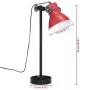 Lampada da Scrivania 25 W Rosso Anticato 15x15x55 cm E27