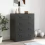 Credenza Nera 67x39x83 cm in Acciaio