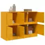 Credenza Giallo Senape 99x39x73 cm in Acciaio