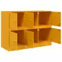 Credenza Giallo Senape 99x39x73 cm in Acciaio