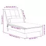 Chaise Longue Massaggi con Cuscino a Rullo Crema in Velluto