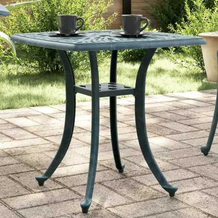 Tavolo da Giardino Verde 53x53x53 cm in Alluminio Pressofuso