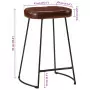 Sgabelli da Bar 2 pz Marrone Scuro 41x29x62 cm