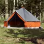 Tenda Familiare Tipi 8 Persone Grigia e Arancione Impermeabile