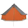 Tenda Familiare Tipi 8 Persone Grigia e Arancione Impermeabile