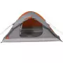 Tenda da Campeggio a Cupola 4 Persone Grigio e Arancione