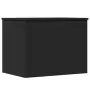 Contenitore Portaoggetti Nero 60x42x46 cm Legno Multistrato