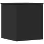 Contenitore Portaoggetti Nero 40x42x46 cm Legno Multistrato