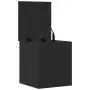 Contenitore Portaoggetti Nero 40x42x46 cm Legno Multistrato