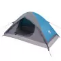 Tenda da Campeggio a Cupola per 2 Persone Blu Impermeabile