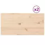 Piani Tavolo 2 pz 80x40x1,7 cm Rettangolare Legno Massello Pino