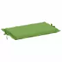 Lettino Prendisole con Cuscino Verde Mélange 186x58x3cm Tessuto