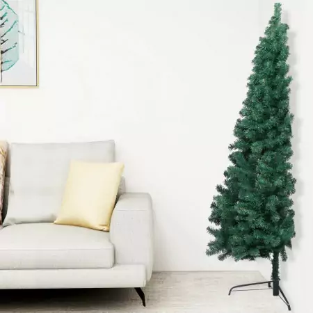 Albero di Natale Artificiale Metà Supporto Verde 210 cm PVC