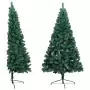 Albero di Natale Artificiale Metà Supporto Verde 210 cm PVC