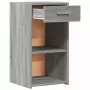 Comodini 2 pz Grigio Sonoma 35x34x65 cm in Legno Multistrato