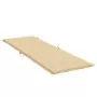 Lettino Prendisole con Cuscino Beige Mélange 186x58x3cm Tessuto