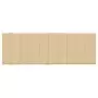 Lettino Prendisole con Cuscino Beige Mélange 186x58x3cm Tessuto