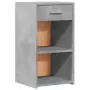 Comodini 2 pz Grigio Cemento 35x34x65 cm in Legno Multistrato