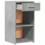 Comodini 2 pz Grigio Cemento 35x34x65 cm in Legno Multistrato