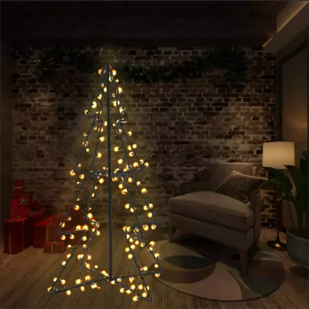 Albero di Natale a Cono 160 LED per Interni Esterni 78x120cm