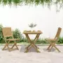 Sedie Giardino Pieghevoli 2 pz 57x48,5x90 cm Massello Acacia