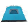 Tenda da Campeggio Cabina 4 Persone Blu a Rilascio Rapido