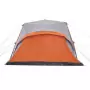 Tenda Famiglia Portico 9 Pers. Grigio Arancione Rilascio Rapido