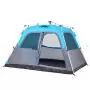 Tenda Familiare a Cupola 6 Persone Blu a Rilascio Rapido