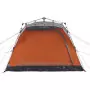 Tenda Campeggio Cabina 4 Pers. Grigio Arancione Rilascio Rapido