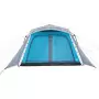 Tenda Familiare con Portico 9 Persone Blu a Rilascio Rapido