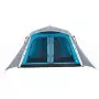 Tenda Familiare con Portico 9 Persone Blu a Rilascio Rapido