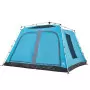 Tenda Familiare con Portico 9 Persone Blu a Rilascio Rapido