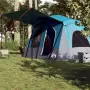 Tenda da Campeggio a Cabina per 5 Persone Blu Impermeabile