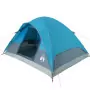 Tenda da Campeggio a Cupola per 4 Persone Blu Impermeabile