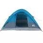 Tenda da Campeggio a Cupola per 4 Persone Blu Impermeabile