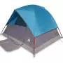 Tenda da Campeggio a Cupola per 3 Persone Blu Impermeabile