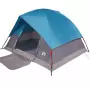 Tenda da Campeggio a Cupola per 3 Persone Blu Impermeabile