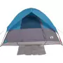 Tenda da Campeggio a Cupola per 3 Persone Blu Impermeabile